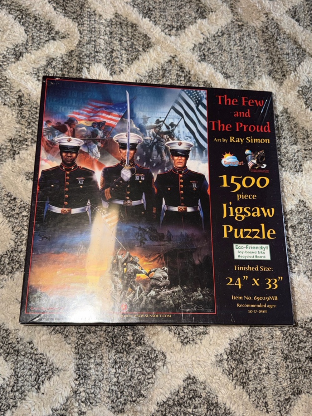 The Few And The Proud 1500 Piece Jigsaw Puzzle Ray Simon Military America New IB